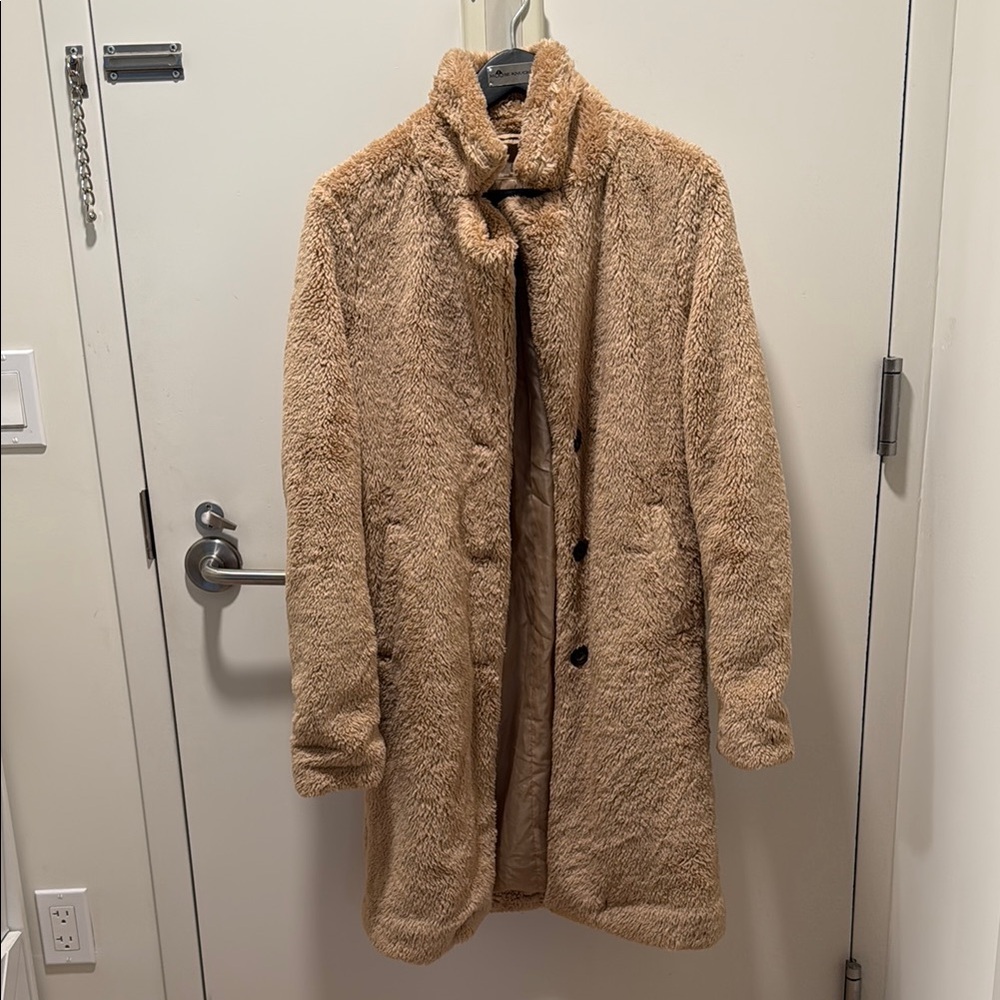 Cozy Tan Faux Fur Coat